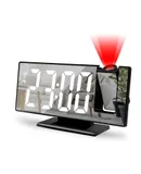 Rotation Projection Alarm Clock-LED Clock(Color : Br-02)