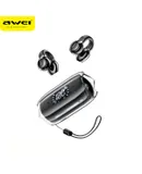 awei Bluetooth 5.3 version ear clip ear bone conduction headphones good sound quality long battery life sports headphones-black