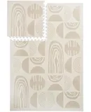 Premium Exercise & Baby Foam Play Mats Stylish & Large Non-Toxic Odorless Floor Mat 6 Tiles Spacious 6ft x 4ft Peel-Resistant Reinforced Ver.Soft Thick, Waterproof Desert Sand