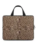Leopard Print Laptop Bag Women Man 10 12 13 15 17 Inch Office Notebook Travel Computer Handbag Waterproof Bag Notebook Cover