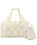 BAGSMART Gym Bag for Women, Lightweight Duffel with Shoe Compartment, Weekender with Wet Pocket, Workout Yoga Tote, White