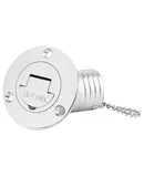 1PC 2pcs Boat Fuel Water Filler Nozzle with Inclined Deck Silver Marine 316 Stainless Steel Cap Without Key Boat Accessories