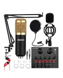 Pro Audio Condenser Microphone Mic Kit w/ Mixer RM 8 BG