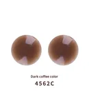 Nipple Stickers 2 Pairs - Seamless Clear Adhesive Invisible Traceless Thin Solid Color Silicone Nipple Stickers For Women Reusable, Washable, Adhesive Breast Petals - Solid adhesive 7cm bare + black color box + tri-fold blister (dark curry)