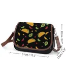 It’s Taco Tuesday Everyday! Vintage Crossbody Bag for Women Medium Leather Hobo Bags Shoulder Bag Classic City Leather Satchels