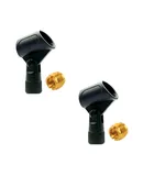 5 Core Microphone Clip Holder 2 Pieces with Screw Adapters 5/8 to 3/8 Inch