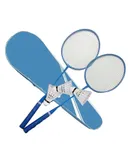 Badminton Racket Set Easy to Carry for Outdoor Backyard Gym Good for Beginners sky blue