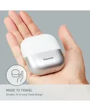 Panasonic Compact Shaver for Men and Women, On-The-Go Travel Razor with USB-C Charging, WHITE
