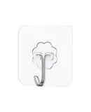 Transparent No-Drill Acrylic Adhesive Hooks 5kg Heavy-Duty, 180° Rotating Hook 10-Pack for Practical Storage