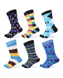 Gallery Seven Men's Funky Colorful Dress Socks 6 Pack-Funky Collection-9-11