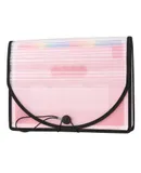 Accordian File Folder Organizer 24 Pockets Expanding File Bags with Cover A4 Letter Size Document Organizer Rainbow Color for Home Office School