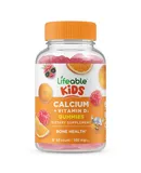 Lifeable® Calcium 500 mg with Vitamin D3 1,000 IU for Kids Gummies - Teeth, Bones - 60 Count