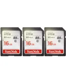 3 Units SanDisk Ultra 16GB Class 10 SDHC UHS-I Memory Card SDSDUNC-016G-GN6IN