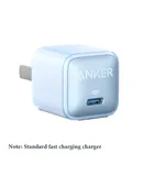 Anker mobile phone fast charging wall charger ice crystal blue 20W safe charging suitable for iPhone 8-15