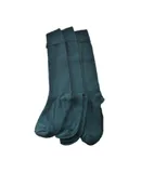 Classic Flat knit Opaque Nylon Knee High Socks 3 Pair Pack