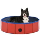 Foldable Dog Swimming Pool Red 31.5