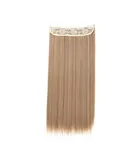 23.6 Inch Hair Extension Straight Clip in Synthetic Hair Extensions with 5 Clips Per Hairpiece for Women Girls