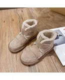 ZIYAN Snow boots for women in winter plus velvet and thickened women's shoes new style big-headed ugly short boots college style outdoor cotton shoes