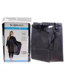 Nylon Haircutting Cloth Cape Velcro Closure - Black by Scalpmaster for Unisex - 1 Pc Apron