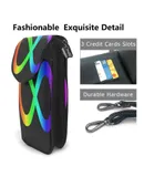 Autism Spectrum Infinity Awareness Symbol Pu Leather Crossbody Phone Bag Card Slots Flip Phone Purse With Adjustable Strap 7.6x4.9inch