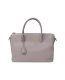 Prada Argilla Gray Vitello Phenix Leather Satchel Shoulder Bag 1BA063