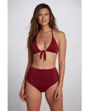 Maya Triangle Bikini Top in Burgundy