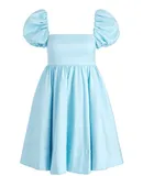 Alice + Olivia Women Sharilyn Puff Sleeve Square Neck Bowtie Back Mini Dress