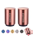 2-Pack Beer Bottle Opener | Push Down and Pop Off Bottle Opener | Automatic Beer Top Popper | Magnetic Cap Catcher | Stainless Steel | Glass Soda Bottle Decapitator | Fun to Use
