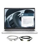 Dell 16" Pro 16 Plus Laptop - AMD Ryzen 7 PRO 250 - 16GB RAM (Silver) Refurbished + 10FT Type A Male To B Male Cable + 6ft HDMI Cable