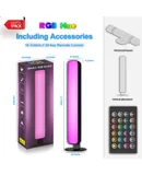 RGB Light Bar, Music Sync RGB IC LED Light Bar, USB Ambient Lamp, Color Changing Gaming TV Backlight with Remote Control, 15 Dynamic Modes for Room Gaming Decoration