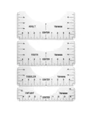 T-Shirt Ruler Alignment Measurement Tool Craft Tool for Heat Press Vinyl Sewing  Clothing Size Chart to Center Center Design Cutting Machine Special Pad 4pcs
