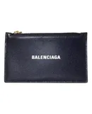 Balenciaga Cash Navy Leather Large Coin Card Holder Wallet