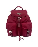 Prada Re-Edition Re-Nylon Drawstring Backpack Fuoco Burgundy Red Medium Womens