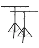 DJ Light Stand 2Pc Adjustable Heavy Duty Stage Lights Stands w Light T Bar