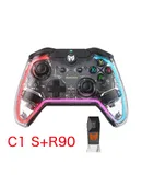 BIGBIG WON wired controller, Rainbow Lite PC controller, used for gaming RGB lights, custom buttons, macros Turbo、 Dual impact controller, suitable for Switch/Win10&11 PC game controllers C1 S+R90