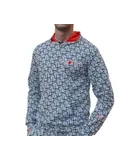 Knotwtr Hooded Parachute Sweatshirt In White/black