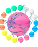 Magnetic Reusable Water Balloons Fast Refillable for Kids Outdoor Activities, latex-free Kids Pool Beach Bath Toys, Self-Sealing Water Bomb Quick Fill for Summer Games-orange color card buckle