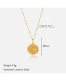 French retro twist stars and moon necklace personalized fashion ladies metal pendant titanium steel necklace Send-Eight-pointed star necklace