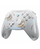 G5Pro V2 1000HZ wireless game controller is suitable for NS/PC/iOS/Android, Bluetooth 2.4G wired PC controller, with optical micro switch, hot swappable joystick, optical trigger, RGB backlight white