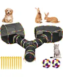 AMUSANG Smart Turbo Tail Cat Toy for Indoor Cats, Interactive Cat Toy Ball Speed Tail Cat Toys, with LED Lights and Feathers DIY 5 in 1 Automatic Cat Ball Toys Type-C Rechargeable (Grey)