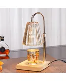 GEEZO Fragrance Candle Warmer Lamp，Electric Candle Warmer with Timer & Dimmer，Amber Brown