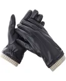 Gallery Seven Men's Button Touchscreen Lined  Winter Gloves-Midnight-Medium