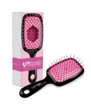 Hollow out beauty comb fluffy style-rose red