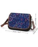 Red White & Blue Fireworks Vintage Crossbody Bag for Women Medium Leather Hobo Bags Shoulder Bag Classic City Leather Satchels