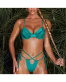 Bikini Swimwear, Women's Sexy Three-Point Swimwear, Strappy Bikini Suit Beach Pool