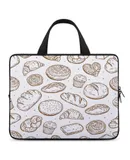 Bread Pattern Laptop Bag Women Man 10 12 13 15 17 Inch Office Notebook Travel Computer Handbag Waterproof Bag Notebook Cover