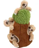 Dog Toys Hide Seek Dog Toys for Boring Pets Squeaky Puzzle Game with Little Sloths Good for Interactive Playtime Dog Activity Trunks Cute Animal Plush Interactive