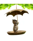 birdhouse with umbrella squirrel umbrella birdhouse metal cute umbrella wild bird feeder allweather exquisite cat