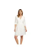 Belle & Bloom Women's Sweet Talk Eyelet Mini Dress in White
