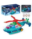 Luminous Clear Sensory Car Toy for Kids, 1 Piece, Crash & Drive Toy Car with Colorful Moving Gear, Music & LED Effects, Fun Educational Toys for Kids, Awesome Birthday Gift Ideas Helicopters